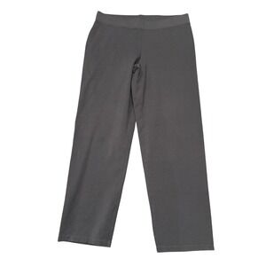 EILEEN FISHER Women Charcoal Gray Pull On Wide Leg‎ Crop Pants Size L